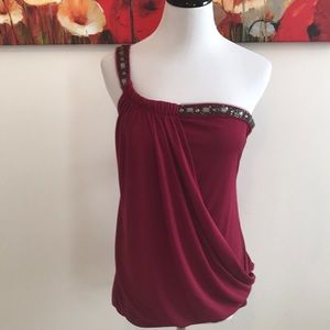 🎆3 for $40 BCBGMaxazria beaded draped top